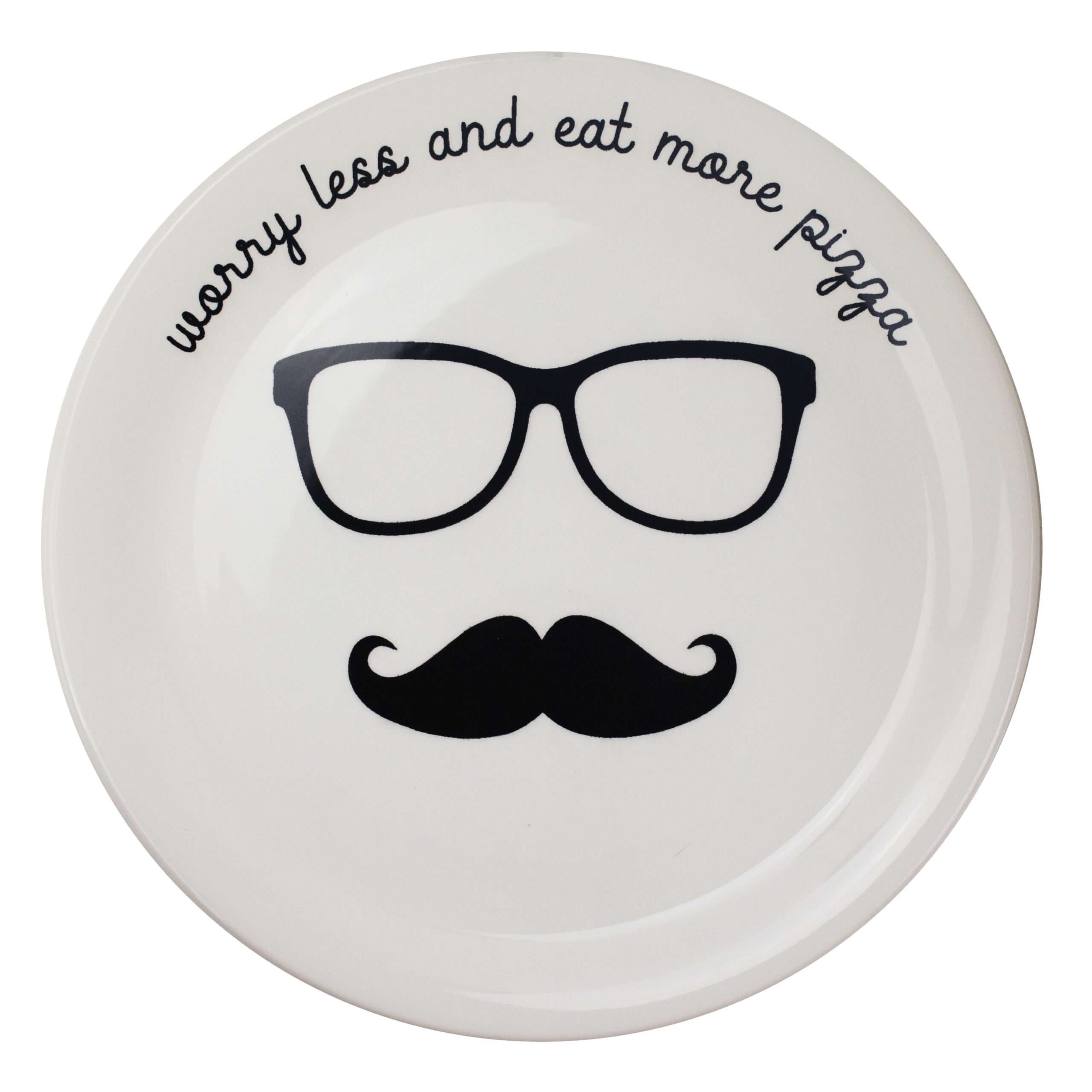 ARCUCCI SMORFIA PIZZA PLATE 31CM - Worry less and eat more pizza